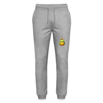 Happy Kiwi - Niedlichkeit Entfesselt - Stanley/Stella Unisex Bio Jogginghose Mover  - Grau meliert - Vorne - Marisol (170cm) & Nik (191cm)