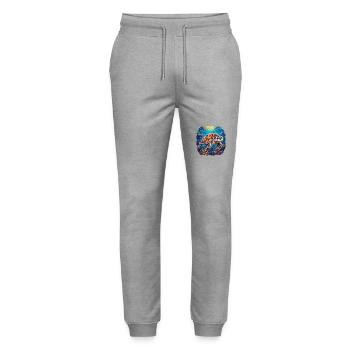 Harmonious Underwater Sonata - Stanley/Stella Mover Unisex Organic Jogging Trousers - heather grey - Front - Marisol (170cm) & Nik (191cm)