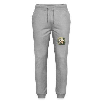 Krokodil - Ursprunger - Stanley/Stella Unisex Bio Jogginghose Mover  - Grau meliert - Vorne - Marisol (170cm) & Nik (191cm)