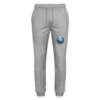 Shark Symphony - Stanley/Stella Mover Unisex Organic Jogging Trousers - heather grey - Front - Marisol (170cm) & Nik (191cm)