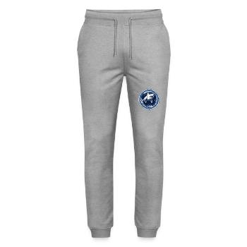 Majestic depth - Stanley/Stella Mover Unisex Organic Jogging Trousers - heather grey - Front - Marisol (170cm) & Nik (191cm)