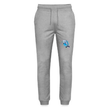 Dauphin - Harmonie côtière - Pantalon de jogging bio MOVER Stanley/Stella unisexe - gris chiné - Devant - Marisol (170cm) & Nik (191cm)