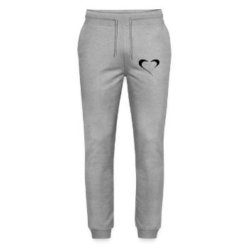 Heartily Shared - Stanley/Stella Mover Unisex Organic Jogging Trousers - heather grey - Front - Marisol (170cm) & Nik (191cm)