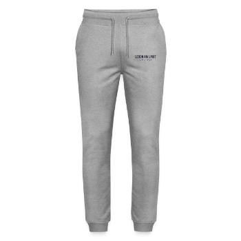 Leben am Limit - Mom of boys - Stanley/Stella Unisex Bio Jogginghose Mover  - Grau meliert - Vorne - Marisol (170cm) & Nik (191cm)