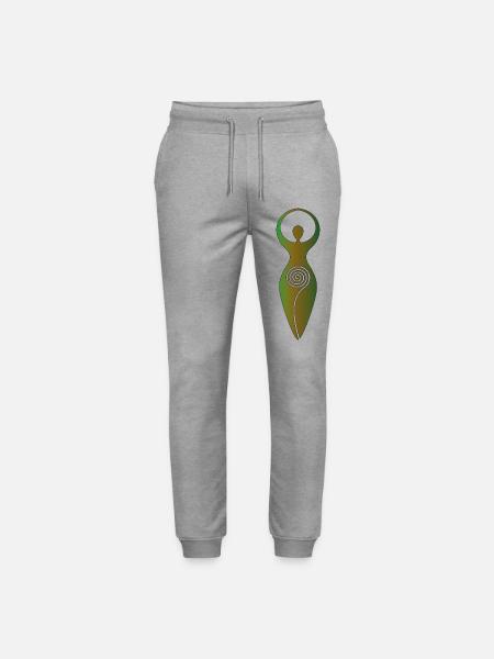 Wiccan Spiral Goddess - Feminine Energy - Stanley/Stella Mover Unisex Organic Jogging Trousers - heather grey