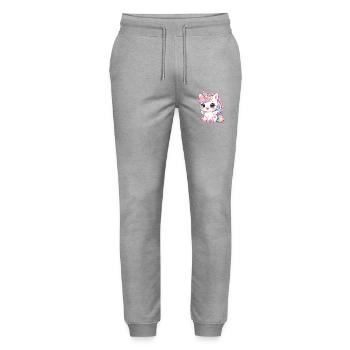 Einhorn - Stanley/Stella Unisex Bio Jogginghose Mover  - Grau meliert - Vorne - Marisol (170cm) & Nik (191cm)