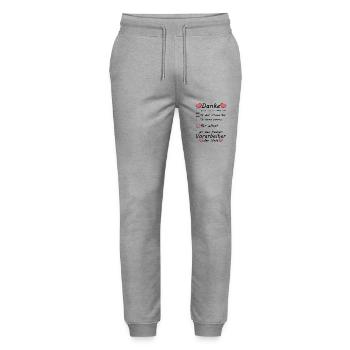 Beste Vorarbeiter Danke sagen zum Abschied Rente - Stanley/Stella Unisex Bio Jogginghose Mover  - Grau meliert - Vorne - Marisol (170cm) & Nik (191cm)