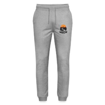 Outdoor Adventure Trail Hiking Boot Sunset - Stanley/Stella Mover Unisex Organic Jogging Trousers - heather grey - Front - Marisol (170cm) & Nik (191cm)