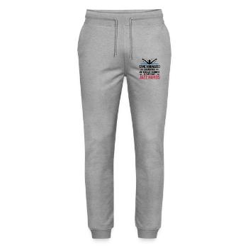Synchronized Swimming Jazz Hands Swimmer Humor - Stanley/Stella Mover Unisex Organic Jogging Trousers - heather grey - Front - Marisol (170cm) & Nik (191cm)