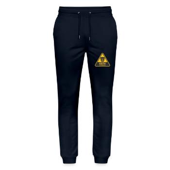 Les caméras de sécurité utilisées symbolisent l’icône. Vidéosurveillance fixe - Pantalon de jogging bio MOVER Stanley/Stella unisexe - marine - Devant - Marisol (170cm) & Nik (191cm)