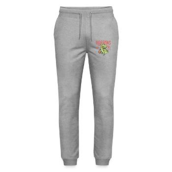 Roaring into 4th Grade Dinosaur Basketball - Pantalon de jogging bio MOVER Stanley/Stella unisexe - gris chiné - Devant - Marisol (170cm) & Nik (191cm)