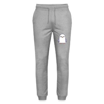 Pinguin Halloween Comic Geist - Stanley/Stella Unisex Bio Jogginghose Mover  - Grau meliert - Vorne - Marisol (170cm) & Nik (191cm)
