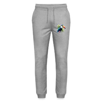 Tukan Naturliebhaber - Stanley/Stella Unisex Bio Jogginghose Mover  - Grau meliert - Vorne - Marisol (170cm) & Nik (191cm)