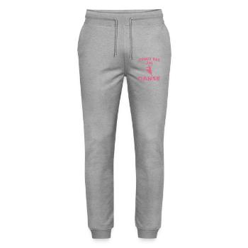 I Can't I Dance - Geschenk für Frauen - Stanley/Stella Unisex Bio Jogginghose Mover  - Grau meliert - Vorne - Marisol (170cm) & Nik (191cm)