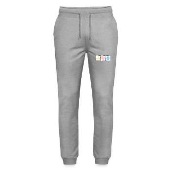 Star Circle Heart Square Symbol Shape Colorful - Stanley/Stella Mover Unisex Organic Jogging Trousers - heather grey - Front - Marisol (170cm) & Nik (191cm)