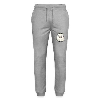 Schwein HalloweenGeist Wildschwein - Stanley/Stella Unisex Bio Jogginghose Mover  - Grau meliert - Vorne - Marisol (170cm) & Nik (191cm)