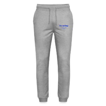 I'm not lazy, I'm just on energy-saving mode - Stanley/Stella Mover Unisex Organic Jogging Trousers - heather grey - Front - Marisol (170cm) & Nik (191cm)