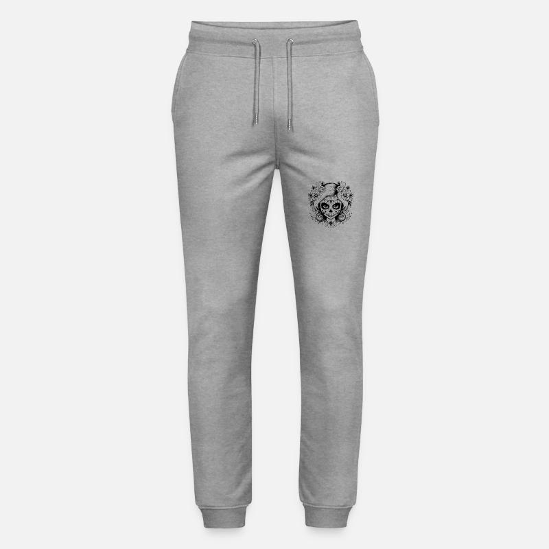 Sugarskull - Stanley/Stella Unisex Bio Jogginghose Mover  - Grau meliert