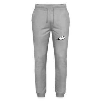 schlafende Katze kawaii Katze Katzenshirt Geschenk - Stanley/Stella Unisex Bio Jogginghose Mover  - Grau meliert - Vorne - Marisol (170cm) & Nik (191cm)