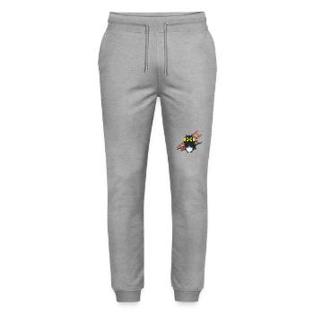 GOOD MOMENT - Stanley/Stella Mover Unisex Organic Jogging Trousers - heather grey - Front - Marisol (170cm) & Nik (191cm)
