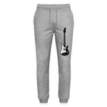 Gitarre - Stanley/Stella Unisex Bio Jogginghose Mover  - Grau meliert - Vorne - Marisol (170cm) & Nik (191cm)