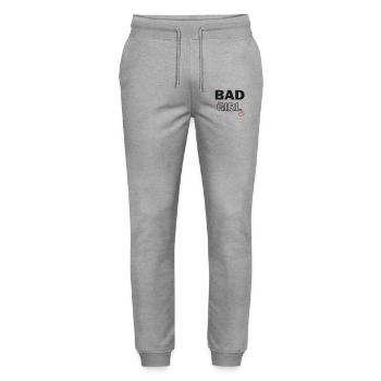 Bag girl - bad girl 02 - Stanley/Stella Mover Unisex Organic Jogging Trousers - heather grey - Front - Marisol (170cm) & Nik (191cm)
