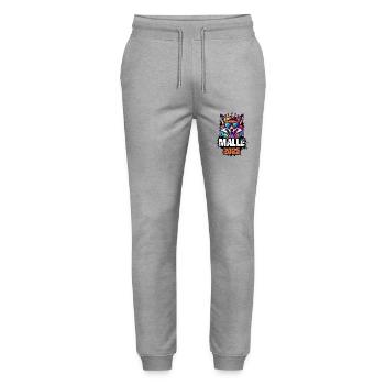 Malle 2025 Urlaub Fuchs - Stanley/Stella Unisex Bio Jogginghose Mover  - Grau meliert - Vorne - Marisol (170cm) & Nik (191cm)