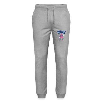 Hello Summer - Watermelon - Stanley/Stella Mover Unisex Organic Jogging Trousers - heather grey - Front - Marisol (170cm) & Nik (191cm)