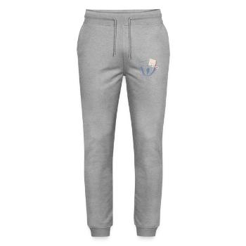 Teatime - Stanley/Stella Mover Unisex Organic Jogging Trousers - heather grey - Front - Marisol (170cm) & Nik (191cm)