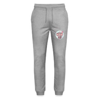 Mammut Geburtstag Baby - Stanley/Stella Unisex Bio Jogginghose Mover  - Grau meliert - Vorne - Marisol (170cm) & Nik (191cm)