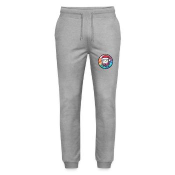 Méduse Noël Noël - Pantalon de jogging bio MOVER Stanley/Stella unisexe - gris chiné - Devant - Marisol (170cm) & Nik (191cm)