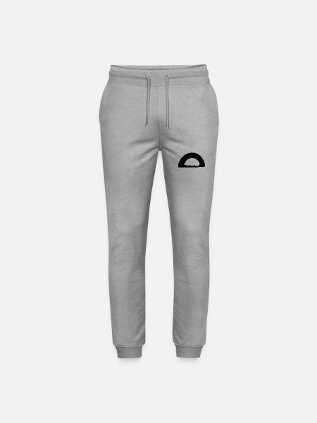 Arc Symbol Shape Grass Line - Stanley/Stella Mover Unisex Organic Jogging Trousers - heather grey