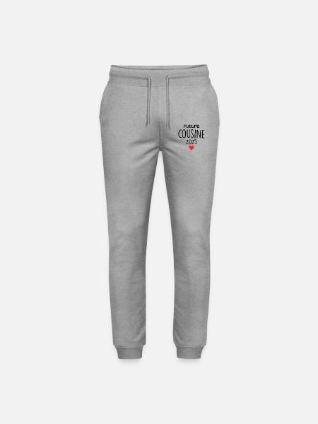 Future Cousin Gift - Stanley/Stella Mover Unisex Organic Jogging Trousers - heather grey