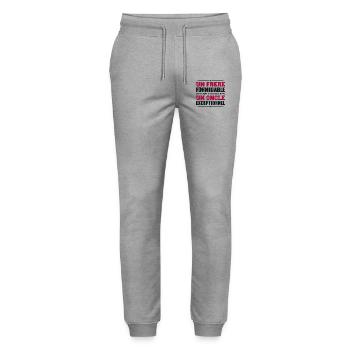 Ein außergewöhnliches Onkelgeschenk für Brother - Stanley/Stella Unisex Bio Jogginghose Mover  - Grau meliert - Vorne - Marisol (170cm) & Nik (191cm)