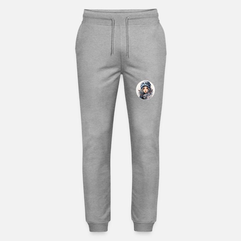 niedliches Wintermädchen - Stanley/Stella Unisex Bio Jogginghose Mover  - Grau meliert