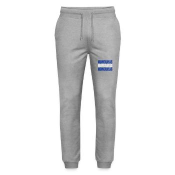 Flag of Honduras, Honduran pride - Stanley/Stella Mover Unisex Organic Jogging Trousers - heather grey - Front - Marisol (170cm) & Nik (191cm)