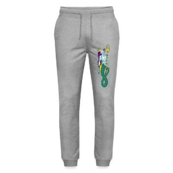 Sirene - Stanley/Stella Unisex Bio Jogginghose Mover  - Grau meliert - Vorne - Marisol (170cm) & Nik (191cm)