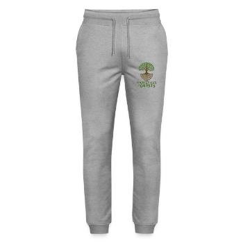 Tree of Life Eco Conscious Design - Stanley/Stella Mover Unisex Organic Jogging Trousers - heather grey - Front - Marisol (170cm) & Nik (191cm)