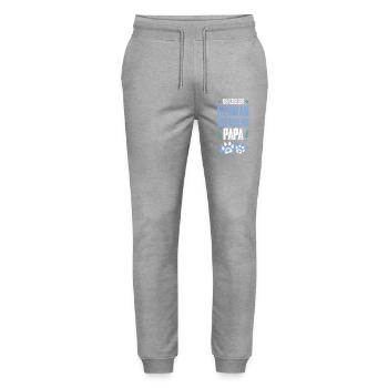 german shepherd dogs dad - Stanley/Stella Mover Unisex Organic Jogging Trousers - heather grey - Front - Marisol (170cm) & Nik (191cm)