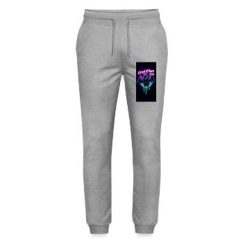 Neon Bat - Stanley/Stella Unisex Bio Jogginghose Mover  - Grau meliert - Vorne - Marisol (170cm) & Nik (191cm)