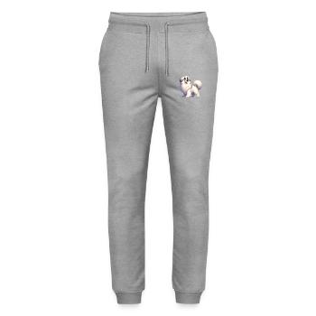 berger des pyrénées - Pantalon de jogging bio MOVER Stanley/Stella unisexe - gris chiné - Devant - Marisol (170cm) & Nik (191cm)