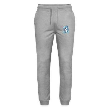 dauphin 3 - Pantalon de jogging bio MOVER Stanley/Stella unisexe - gris chiné - Devant - Marisol (170cm) & Nik (191cm)