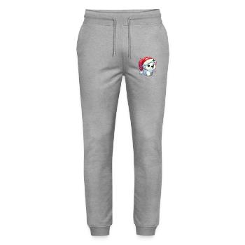 polar bear 14 - Pantalon de jogging bio MOVER Stanley/Stella unisexe - gris chiné - Devant - Marisol (170cm) & Nik (191cm)