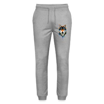 Der Wolf - Stanley/Stella Unisex Bio Jogginghose Mover  - Grau meliert - Vorne - Marisol (170cm) & Nik (191cm)