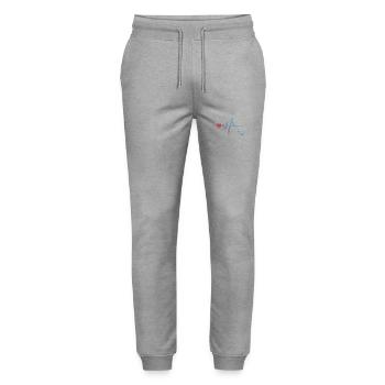 Golf Sport Pulse Heartbeat - Stanley/Stella Mover Unisex Organic Jogging Trousers - heather grey - Front - Marisol (170cm) & Nik (191cm)