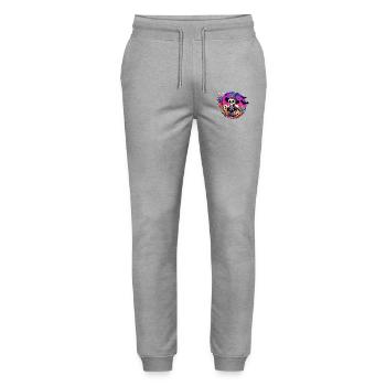 Mr. Bone Spooky Halloween 4 - Stanley/Stella Mover Unisex Organic Jogging Trousers - heather grey - Front - Marisol (170cm) & Nik (191cm)