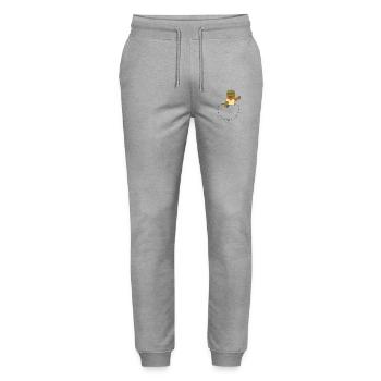 KEKS IN DER TASCHE - Stanley/Stella Unisex Bio Jogginghose Mover  - Grau meliert - Vorne - Marisol (170cm) & Nik (191cm)