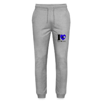 Hamburg , Tradition , Fußball Herz ,Hamburg (25) - Stanley/Stella Unisex Bio Jogginghose Mover  - Grau meliert - Vorne - Marisol (170cm) & Nik (191cm)
