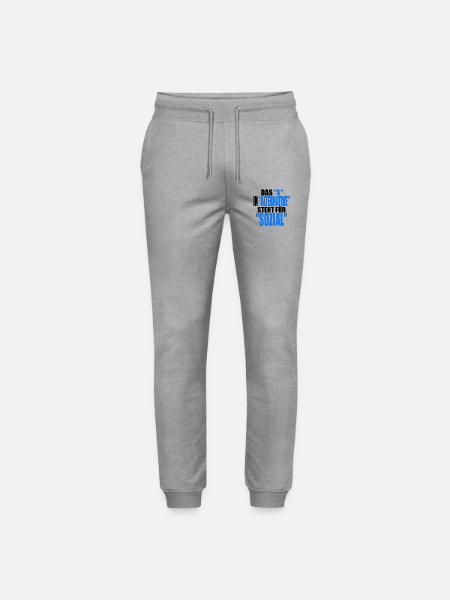 AfD stoppen gegen rechts Demokratie Vielfalt links - Stanley/Stella Unisex Bio Jogginghose Mover - Grau meliert