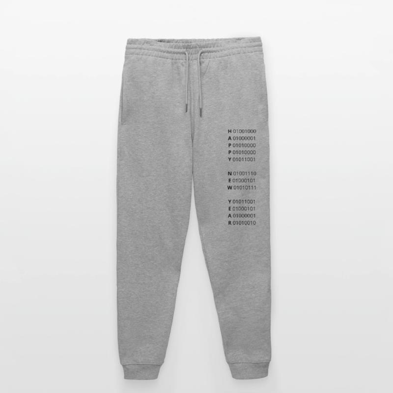 HAPPY NEW YEAR – binary code Stanley/Stella Mover Unisex Organic Jogging Trousers